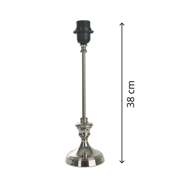 Verschillende metalen lampenvoeten nikkel – elegant design voor stijlvolle verlichting (38 cm, E27)