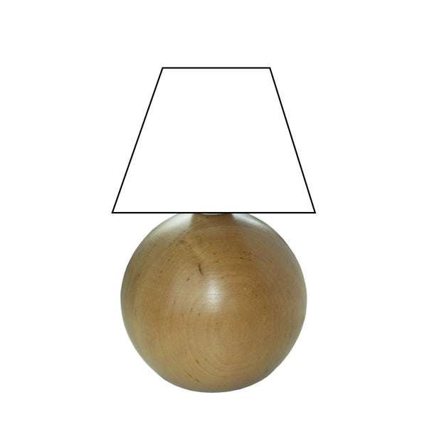 Various Lampvoet Bol - Els - 20 cm - E27 - Hout - Natuurlijk & Stijlvol