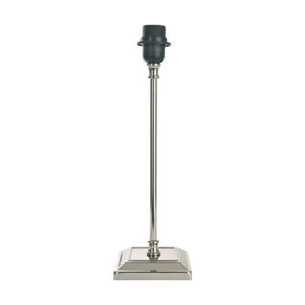 Diverse lampenvoeten metaal nikkel - 41 cm met E27 fitting - tijdloze glans en heldere lijnen