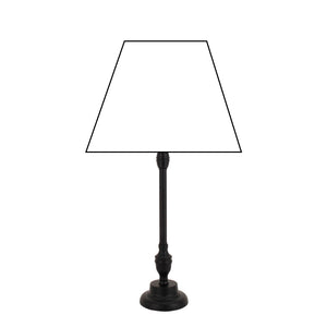 Eleganter Lampenfuß in Schwarz, minimalistisches Design für Tischlampen.