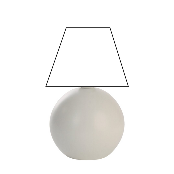 Diverse Lampvoet Bol - Wit - 20 cm - Hout E27 - Elegant & Tijdloos