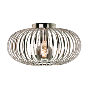 Die Chericoni Curvato Deckenleuchte in Chrom, Ø40 cm, 1-flammig, E27, sorgt für moderne Eleganz und stilvolle Beleuchtung.