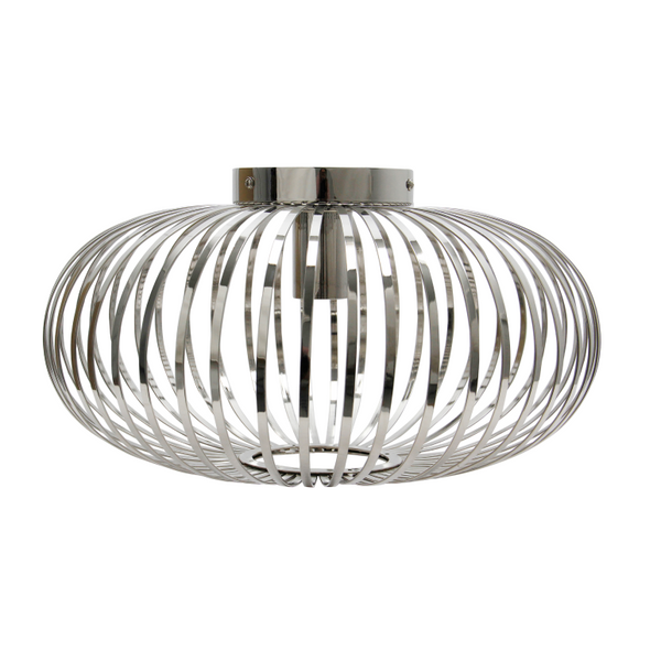 Chericoni Curvato Deckenleuchte, Ø40 cm, 1-flammig, E27, Chrom, ideal für moderne Wohn- und Arbeitsbereiche.