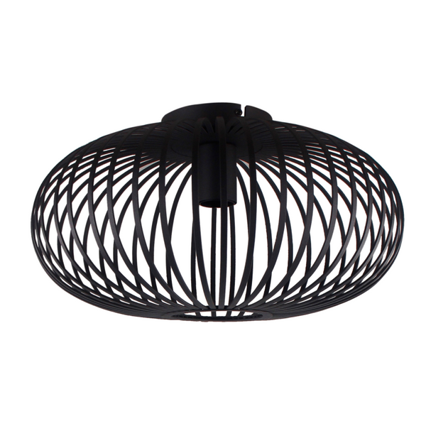 Stilvolle Chericoni Curvato Lampe für die Decke, Ø40 cm, 1-flammig, E27, in zeitlosem Schwarz.