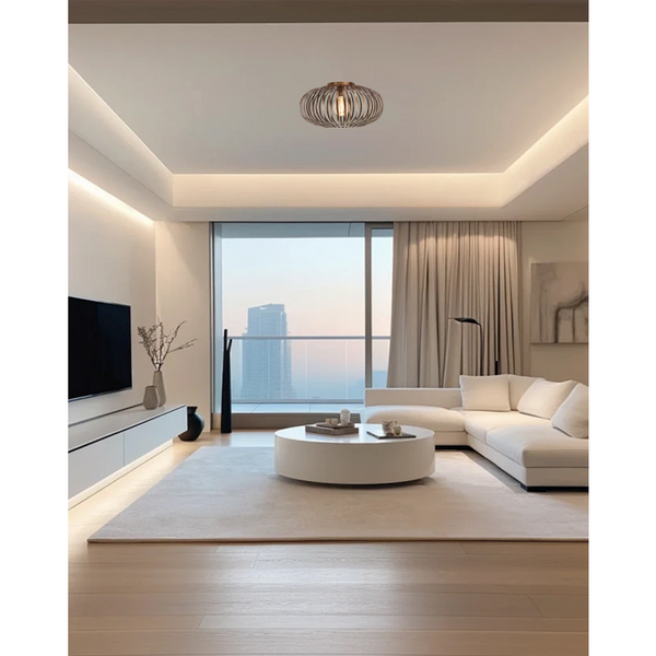 Große Chericoni Curvato Deckenlampe, Ø60 cm, 1-flammig, E27, in edlem Bronze für elegante Raumgestaltung.