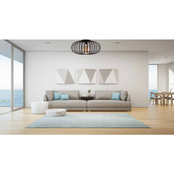 Große Chericoni Curvato Deckenlampe, Ø75 cm, 1-flammig, E27, in mattem Schwarz, ideal für stilvolle Wohnzimmer oder Essbereiche.