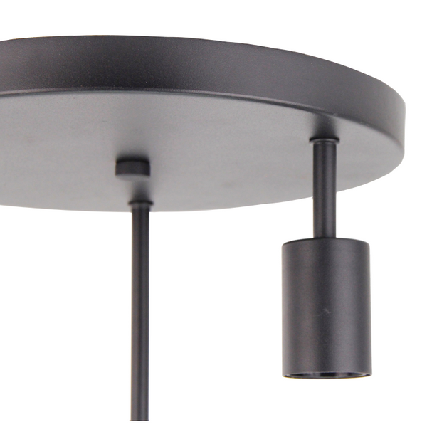 Moderne Chericoni Basic Deckenleuchte, schwarz, Ø28 cm, 3-flammig, höhenverstellbar, E27.