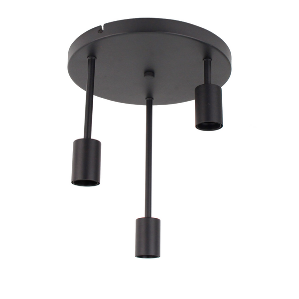 Design-Deckenleuchte Chericoni Basic, Ø28 cm, schwarz, 3-flammig, E27, drei einstellbare Höhen.