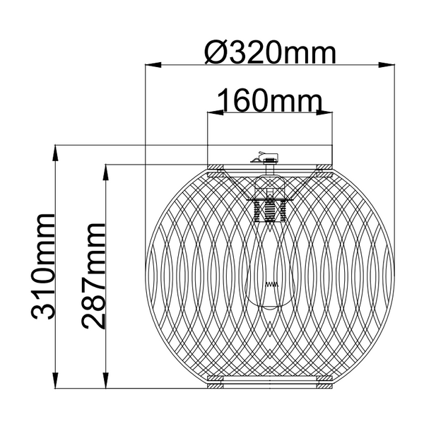 Chericoni Nature Diagonal Pendelleuchte – elegantes Design aus Bambus