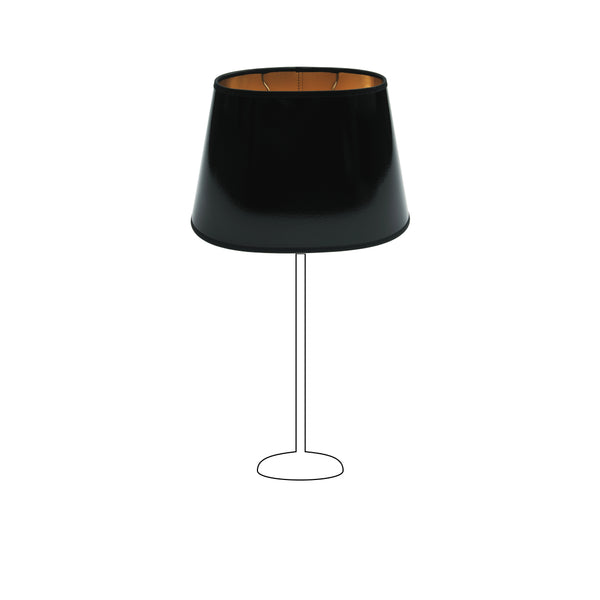 Diverse lampenkappen ovaal - lak/goudfolie - zwart - Ø25 of Ø30