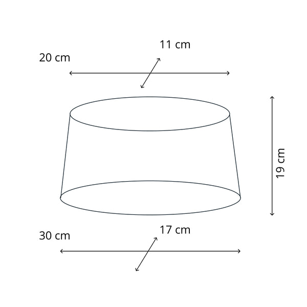 Diverse lampenkappen ovaal - lak/goudfolie - zwart - Ø25 of Ø30