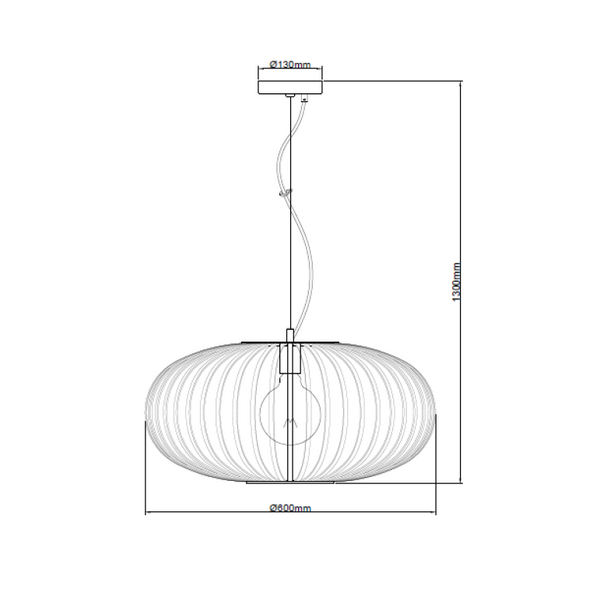 Die Chericoni Curvato Hängelampe, Ø60 cm, 1-flammig, E27, Bronze, setzt warme Akzente in eleganten Wohnräumen.