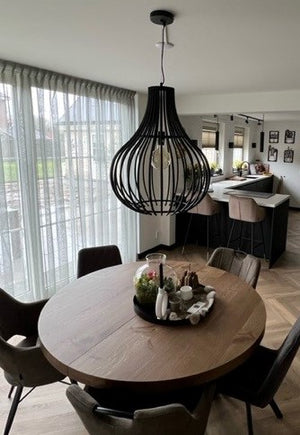 Various Cipolle Hängelampe Ø60 cm – 1-flammig – Schwarz – Frontansicht