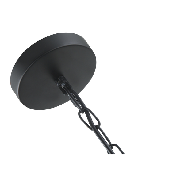 Chericoni Venezia Uno hanglamp - Ø30cm - 1 vlam - zwart metaal - glas