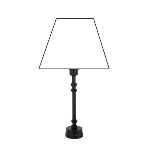 Moderner Lampenfuß aus schwarzem Metall – elegante Basis für Tischlampen.