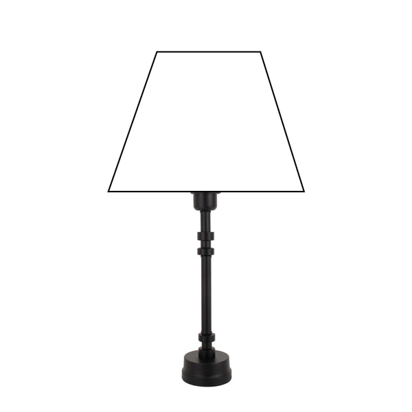 Moderner Lampenfuß aus schwarzem Metall – elegante Basis für Tischlampen.