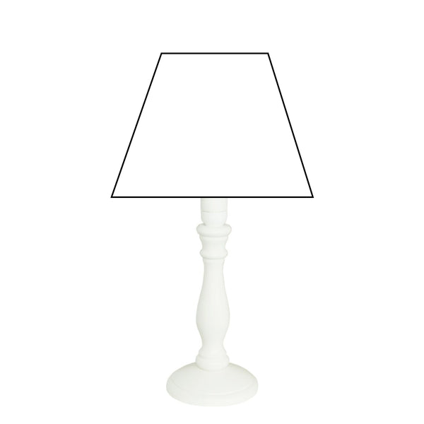 Verschillende houten lampenvoeten Tina – stijlvolle natuurlijkheid in wit (22 cm E14 / 28 cm E27)