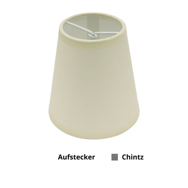 Various Aufstecker Lampenschirm – Ø 11 cm | Creme & Beige | Chintz, Struktur oder Goldkante