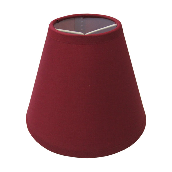 Diverse klemlampenkappen – Ø 14 cm – In naturel, crème, rood & wit – Hoogwaardige stof