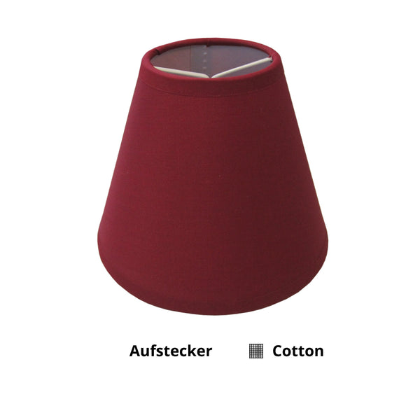 Diverse klemlampenkappen – Ø 14 cm – In naturel, crème, rood & wit – Hoogwaardige stof