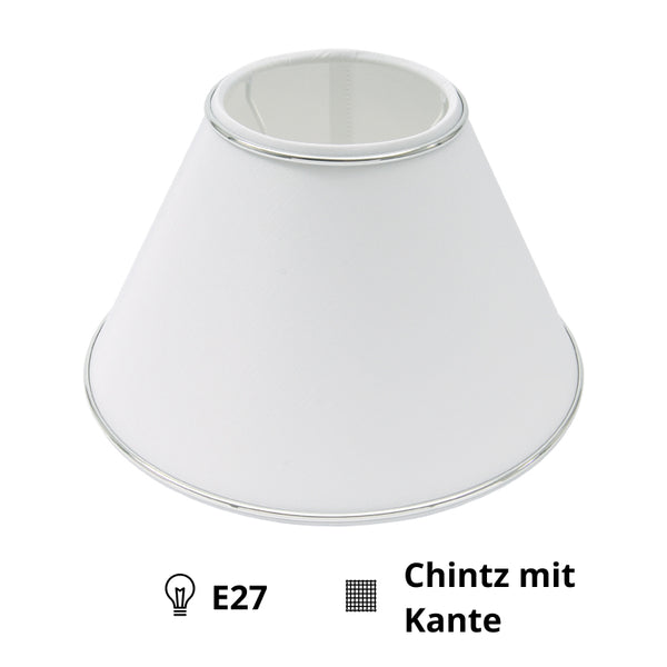 Various lampenkap top – Chintz met rand – Wit, crème of beige