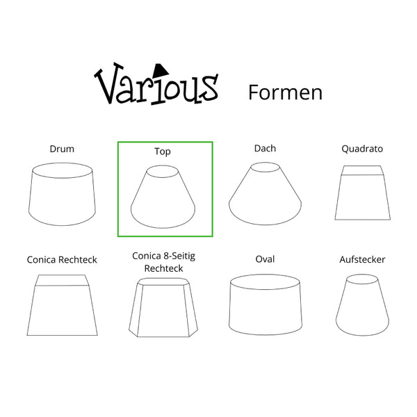 Various lampenkap top – Chintz met rand – Wit, crème of beige