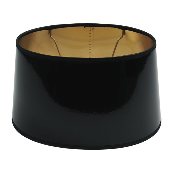Diverse lampenkappen ovaal - lak/goudfolie - zwart - Ø25 of Ø30