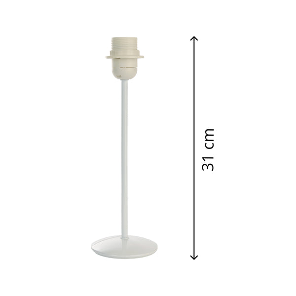 Diverse lampenvoet Metaal Wit - 31 cm met E27 fitting – Eenvoudig, modern en veelzijdig