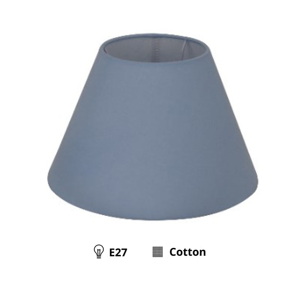 Diverse lampenkap boven rond – lichtblauw - Ø25 cm - Chintz