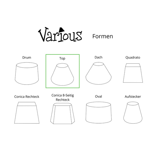 Diverse lampenkap top – Katoen Naturel – Ø30 & Ø35 cm