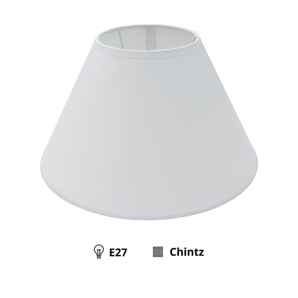 Various Lampenschirm Top Rund – Chintz - Weiß – in 30, 35, 40 & 45 cm