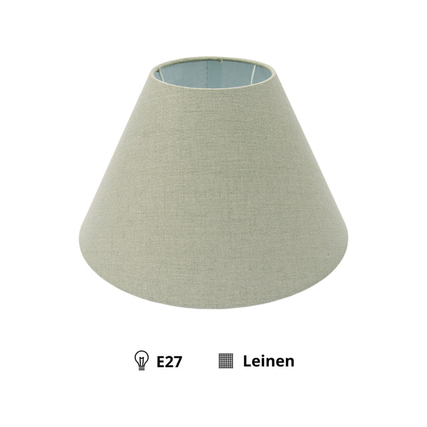 Various Lampenschirm Top-Rund – Grau - Leinen - Ø30, 35 oder 40 cm