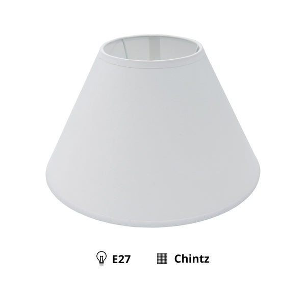 Various Lampenschirm Top Rund – Chintz - Weiß – in 30, 35, 40 & 45 cm