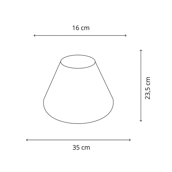 Various Lampenschirm Top-Rund – Grau - Leinen - Ø30, 35 oder 40 cm