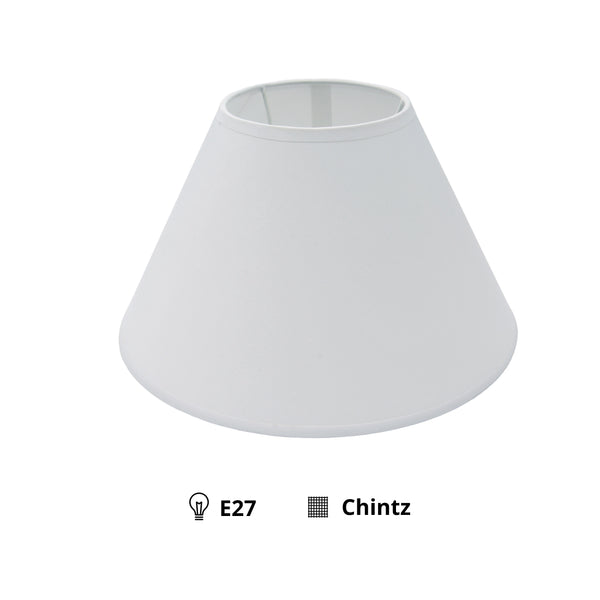 Various Lampenschirm Top Rund – Chintz - Weiß – in 30, 35, 40 & 45 cm