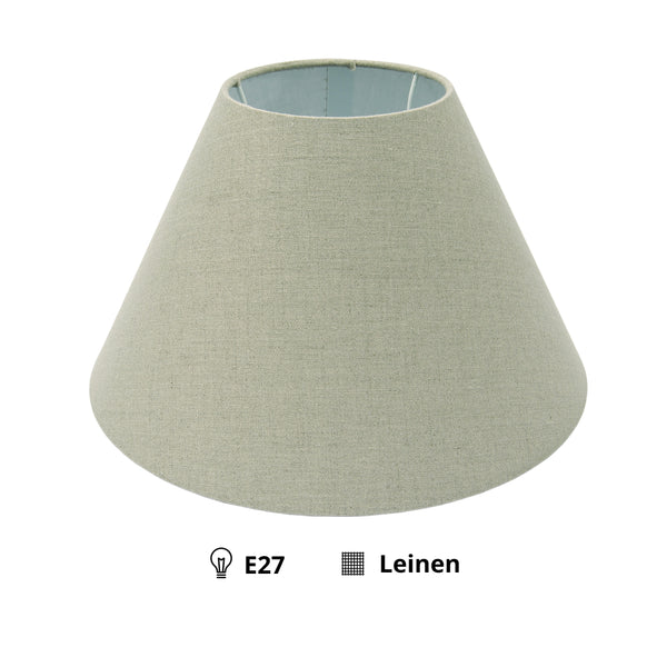Various Lampenschirm Top-Rund – Grau - Leinen - Ø30, 35 oder 40 cm