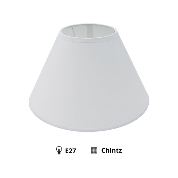 Various Lampenschirm Top Rund – Chintz - Weiß – in 30, 35, 40 & 45 cm