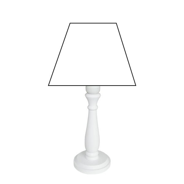 Verschillende houten lampenvoeten Tina – stijlvolle natuurlijkheid in wit (22 cm E14 / 28 cm E27)