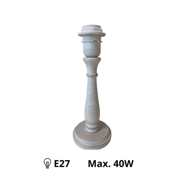 Verschillende lampenvoet Tina - Crème - E14 - 22 of 28 cm - Tijdloos & Elegant van Verschillende