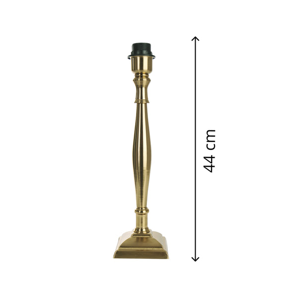 Various Metall-Lampenfuß in Messing – Klassische Eleganz in stilvollem Design (44 cm, E27)