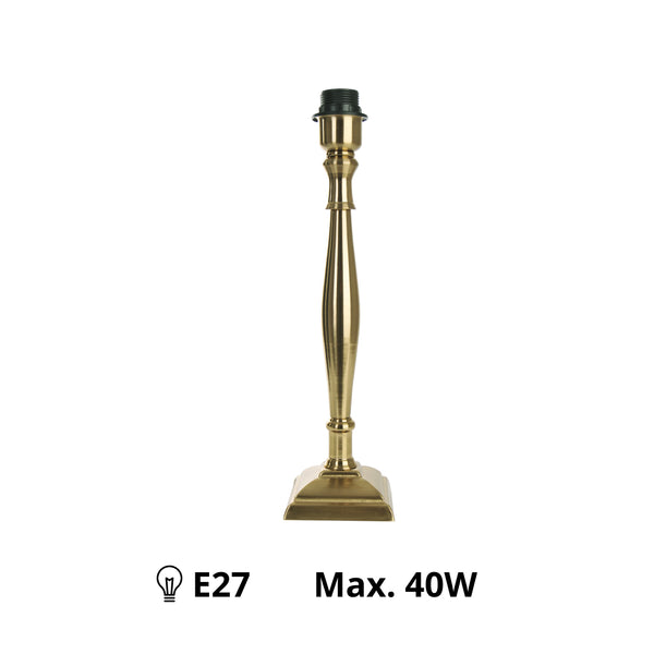 Various Metall-Lampenfuß in Messing – Klassische Eleganz in stilvollem Design (44 cm, E27)