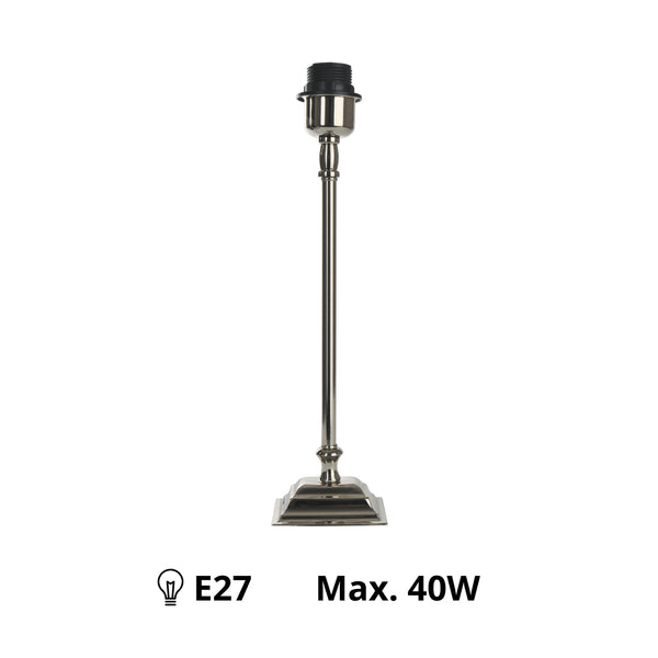 Diverse lampenvoeten - metaal (39 cm) in nikkel - tijdloos design