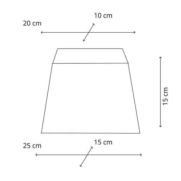 Diverse Conica rechthoekige lampenkappen Ø20 of Ø25 cm - wit - elegantie voor uw tafellamp!