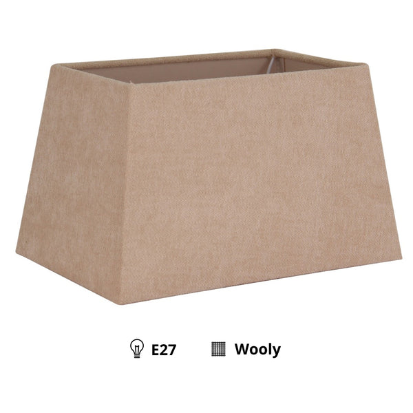 Various lampenkap Conica Rechthoek – Crème – Wollig