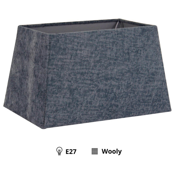 Various lampenkap Conica Rechthoek – Lichtblauw – Wollig