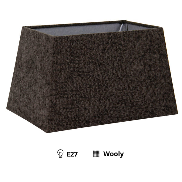 Various lampenkap Conica Rechthoek – Antraciet – Wollig