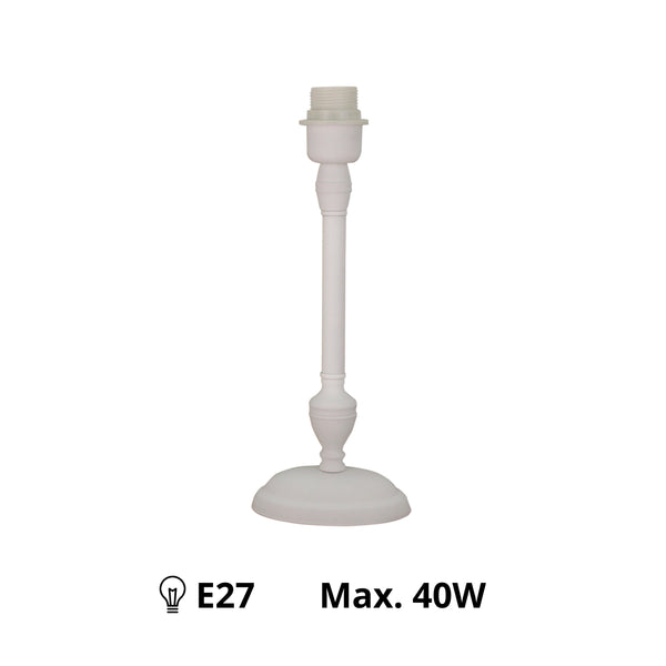 Lampenfuß Weiß 35 cm, aus Metall gefertigt, mit stabiler Basis und eleganter, klarer Linienführung.