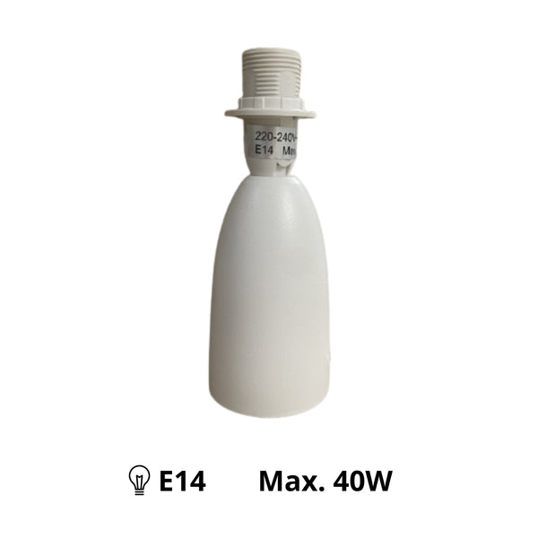 Diverse houten lampenvoeten Comico Wit – tijdloos elegant (18 cm E14/24 cm E27)