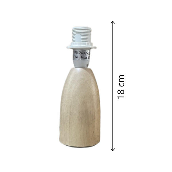 Diverse Houten Lampvoet Comico Natural – Stijlvolle houten voet (18 cm E14 / 24 cm E27)