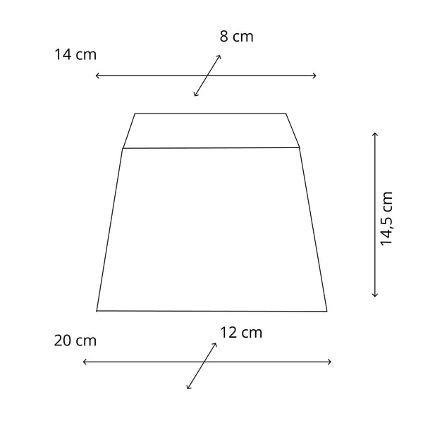 Diverse Conica rechthoekige lampenkappen Ø20 of Ø25 cm - wit - elegantie voor uw tafellamp!